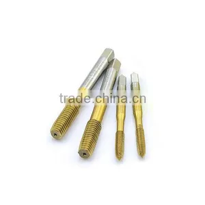 7pcs/set 3-12mm Tap & Die Set Hand Tools Titanium Coating Cutter Hole HSS Taps Set Straight Fluted thumbnail-2