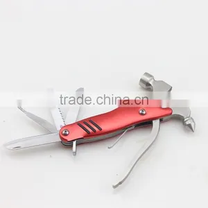 Red Multi-function Tool Hammer Drill Plier 7 in 1 Multi Hammer thumbnail-4