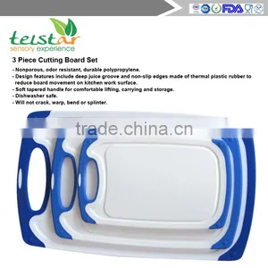 Hot Selling Antimicrobial Non Slip Flexible pp Chopping Board Cutting Board Set thumbnail-3