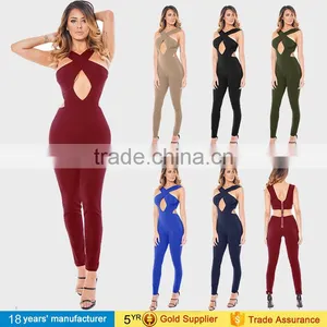 2014 New Women Block Color BLACK WHITE Tie Long Plus Size Wide Leg Soft Elegant Women Stripe Evening Jumpsuit OEM Cheap Bulk thumbnail-6