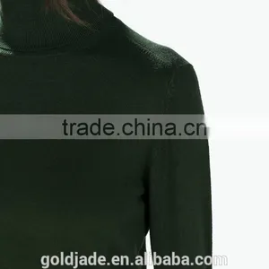 Woolen Sweater Designs for Ladies,choker High Collar Sweater or Women With Cotton , Colorful Knitted Sweater thumbnail-4