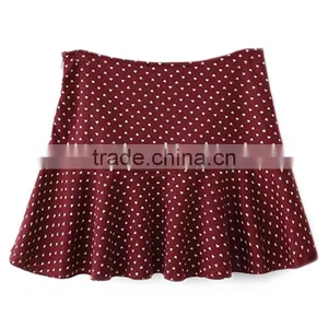 Ladies' Fashion Polyester Print Ruffle Bottom High Quality Direct Manufacturer Hawaii Party Skirt thumbnail-3
