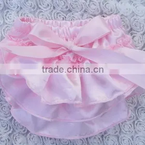 Adorable Baby Diaper, Satin Baby Bloomers, Wholesale Baby Ruffle Bloomers thumbnail-4