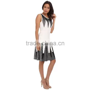 Fit and Flare Sweater Dress Women Dress thumbnail-4