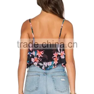 Sexy Tank Top Women Short Mini Cheerleading Crop Tops thumbnail-3