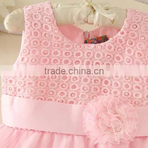 Best Selling India and Pakistan Clothing Child Pink Flower Wedding Dress Vintage Sweet Girl Party Dresses thumbnail-3
