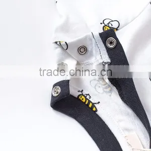New Arrival Plain Cotton Bee Printed Boy Romper New Born Baby Clothes thumbnail-6
