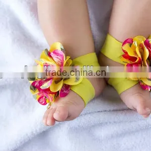 Wholesale Newest Styles Barefoot Sandals For Infant Cute Baby Sandals Toddler Flower Shoes thumbnail-1