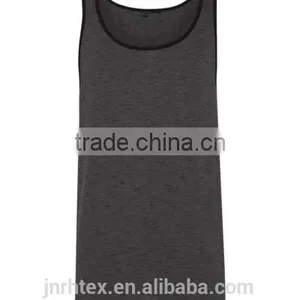 95% Cotton 5% Spandex Mens Gym Injected Slub Tank Top thumbnail-4