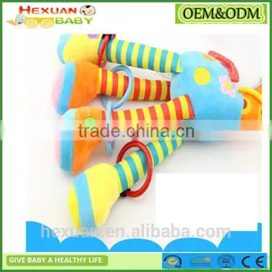 Baby Crib Stroller Rattle Plush Toy Plush Newborn Baby Hanging Ring Bell for Bed thumbnail-6