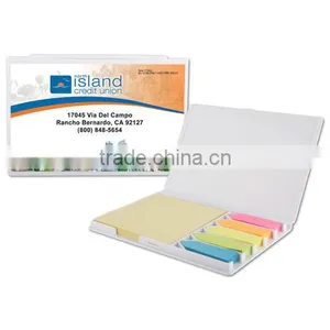 Full Color Handy Pad. Comes With Sticky Yellow Notes and Multi-colored Neon Arrow Flags. We Can Print Your Full Color Logo. thumbnail-1