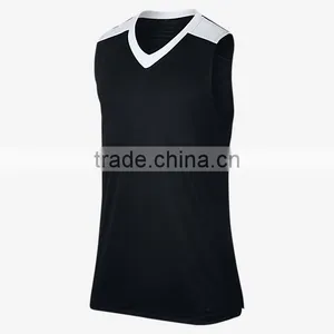 2017 Customized New Design Basketball Uniform Men's Sleeveless Reversible Cheap Basketball Jersey thumbnail-3