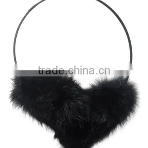 YR853 Fashion Real Rabbit Fur Headwear Ear Muffs thumbnail-2
