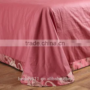 Cotton Queen Romantic Bed Sheet Embroidery Design New Cotton Fabric Bed Sheet BS448 thumbnail-5