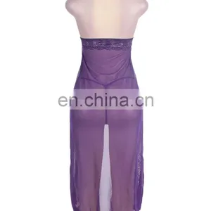 Mature Women Long Satin Sex Nightgown thumbnail-4