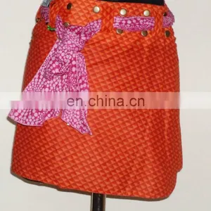 Reversible Classic Midi Cotton Printed Wrap Skirt for Women thumbnail-1