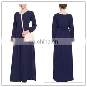 Wholesale Kaftan Abaya Ladies Long Sleeve Islamic Muslim Long Dress thumbnail-1
