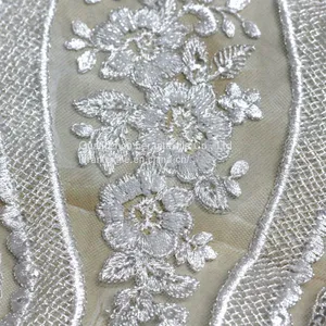 Factory Direct White Wedding Decoration and Textured Wedding Dress Fabric thumbnail-3