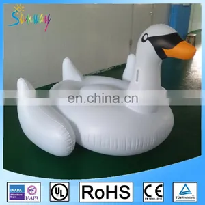 Custom Animal Water PVC Inflatable Floating Swan Toys For Swimming Pool thumbnail-1
