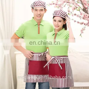 Polyester Stripe Kitchen Apron With Custom Logo High Quality From China thumbnail-1