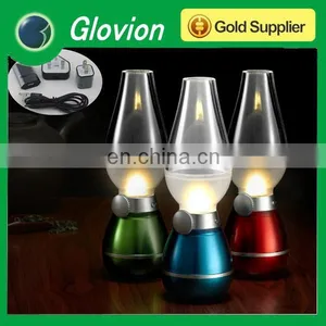 Hot Sale USB Rechargeable LED Kerosene Oil Lamp Led Night Light Led Lamp 5v thumbnail-1