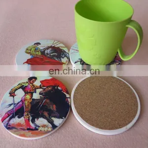 Table Decoration Cork Backed Ceramic Coaster With Sublimation Logo thumbnail-2