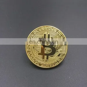 Cheap Wholesale Custom Metal Zinc Alloy Engraved Logo Gold Brass Plated Souvenir Commemorative Challenge Bitcoin Coin thumbnail-2