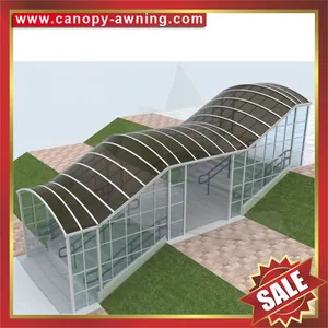 Alu pc Polycarbonate Aluminum Aluminium Outdoor Passage Walkway Corridor Gazebo Patio Canopy Canopies Cover Awning Shelter Project thumbnail-2