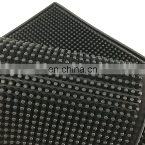 PVC Rectangular Black Water Coaster With Anti-slip Function for Bar Counter thumbnail-5