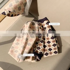 2020 Newest Vintage Thicken Knitted Sweater Suits Hot Selling Wholesale Korea Fashion Sweater Set thumbnail-2
