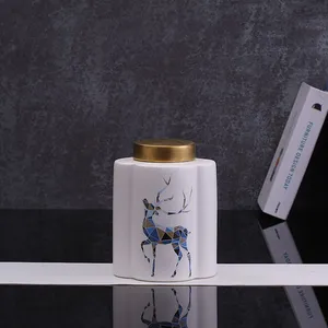 Petal Deer Animol Nordic Matte White Creative Ceramic Vase For Home Decoration Art thumbnail-3