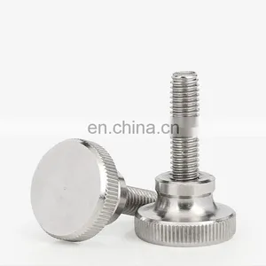 M3 Knurled Thumb Screw 1/4-20 UNC Thread Stainless Steel Knurled Head Thumb Screw thumbnail-1