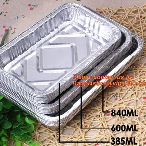 Reheating, Baking, Roasting, Meal Prep, To-Go Containers Aluminum Pan Disposable Heavy Duty Rectangular Tin Foil Pans thumbnail-5