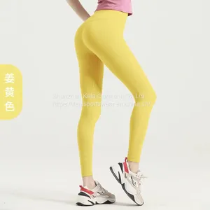 Gym Yoga Active Wear Sportswear Women Solid Color Yoga Pants Sports Suit Workout Clothing thumbnail-2