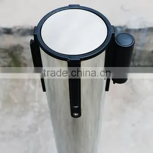 Silver Stainless Steels Double Belt Barriers- 2 Webbings Barriers- Metal Poles thumbnail-5