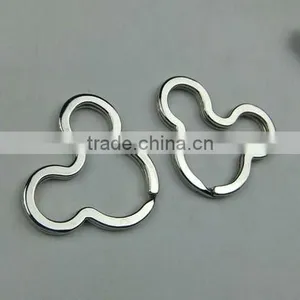 NEW!DIY Accessories Mickey Mouse Shape Split Keyrings Bulk thumbnail-1