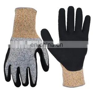 High Quality Level 5 HPPE Liner PU Coated Cut Resistant Protection Hand Gloves for Work thumbnail-4