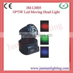 18*3W Led Moving Head Wash Light Moving Head Light Disco Stage Light DJ Lighting thumbnail-1