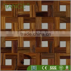 3d Decorative Wall Panelold Ship Wood Grain Mosaic Patterns thumbnail-1