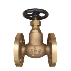 Marine Globe Valve JIS 10K50 5K50 Bronze Flange Stop Globe Valve Factory thumbnail-1