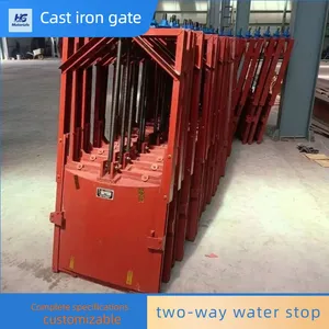 Cast Iron Copper-inlaid Square Gate, Stainless Steel Gate, Intercepting Water Flow, Regulating Flow, Steel Welded Plane Sliding Fixed Wheel thumbnail-5