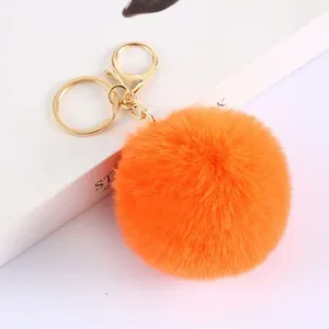 Solid Color Fluffy Ball Bag Charm thumbnail-4