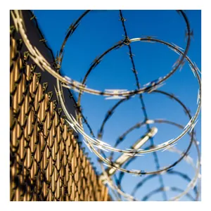 BTO-10 700mm Coil Diameter, 72 Rings, High-Quality Hot-Dip Galvanized Razor Wire Mesh thumbnail-1