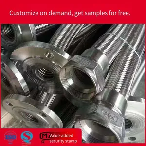 Ss304 Metal Bellows, Stainless Steel Braided Metal Hose, High-pressure and High-temperature Resistant Hose up to 400°c thumbnail-1