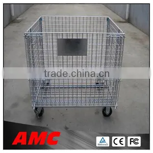 Collapsible Warehouse Steel Wire Pallet Cage thumbnail-1