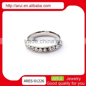 Best Selling Valentine Gifts Beautiful Silver Pave Diamond Thin Rings thumbnail-1