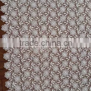 Wholesale Embroidery Fabric Polyester Full Lace Milk Silk Water Soluble Full Lace Fabric For Garment Accessory With Ladies Cloth thumbnail-2