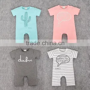 2016 Cute Modeling Cartoon High Quality Newborn Baby Rompers Pure Cotton Summer Toddler Jumpsuits thumbnail-6