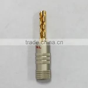 High Quality Gold Plated Speaker Connector Banana Plug thumbnail-2