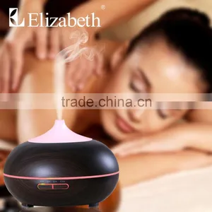 300ml Aroma Essential Oil Diffuser,Amazon Wood Grain Ultrasonic Cool Mist Whisper-Quiet Humidifier With Color LED Lights thumbnail-1